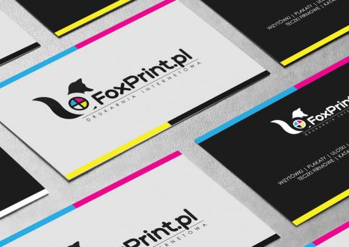 Projekt wizytówki dla Drukarni Internetowej FoxPrint